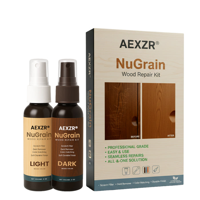 🏆✨Offical Store: AEXZR® NuGrain Wood Repair Kit – 🛡️Nano-Wood Fiber Heals Scratches in 60 Secs⚡