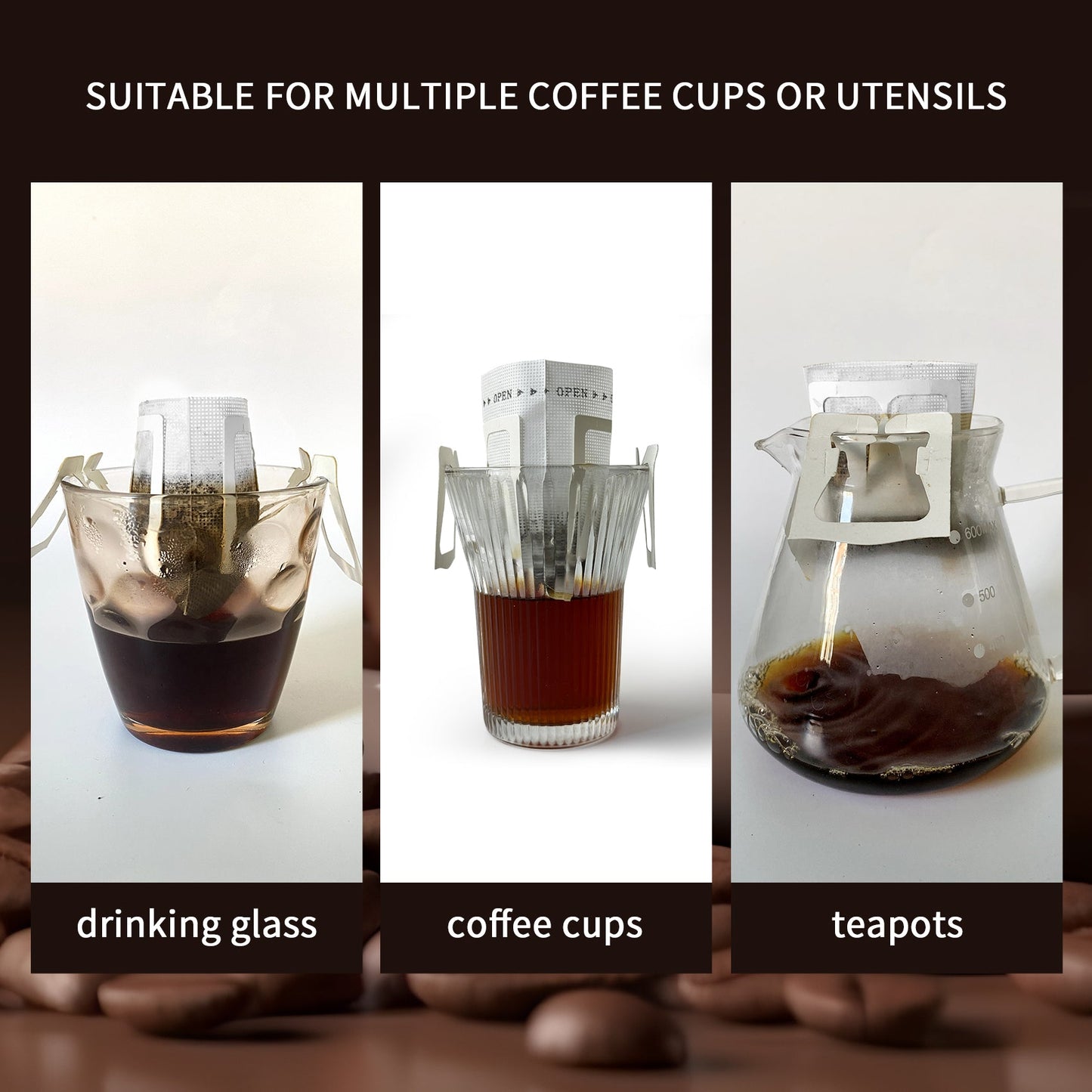 ☕ Hanging Ear Coffee Filter Bag –📦 No Dripper Needed, Perfect for Travel & Camping🏕️
