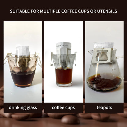 ☕ Hanging Ear Coffee Filter Bag –📦 No Dripper Needed, Perfect for Travel & Camping🏕️