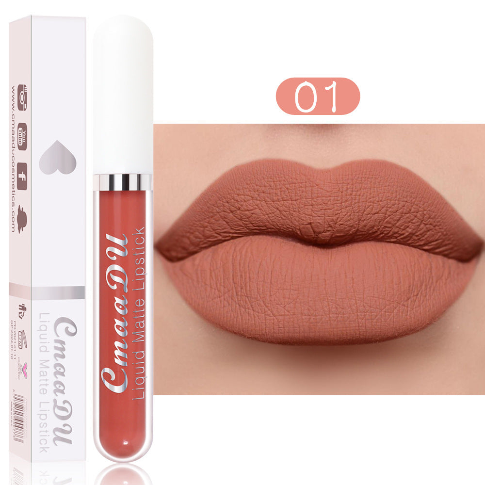 💝 10Pcs Matte Waterproof Lip Gloss Set ✨ Full Kit, All-Day Wear💄