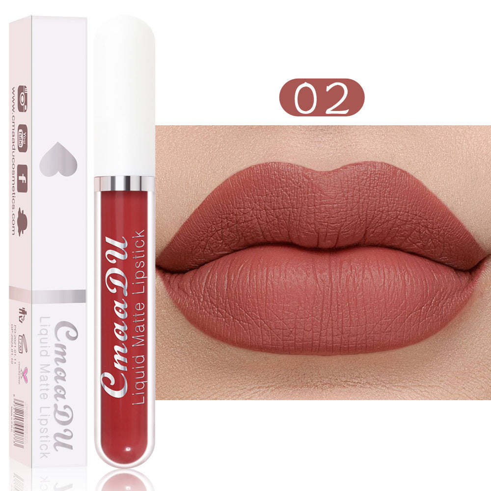 💝 10Pcs Matte Waterproof Lip Gloss Set ✨ Full Kit, All-Day Wear💄