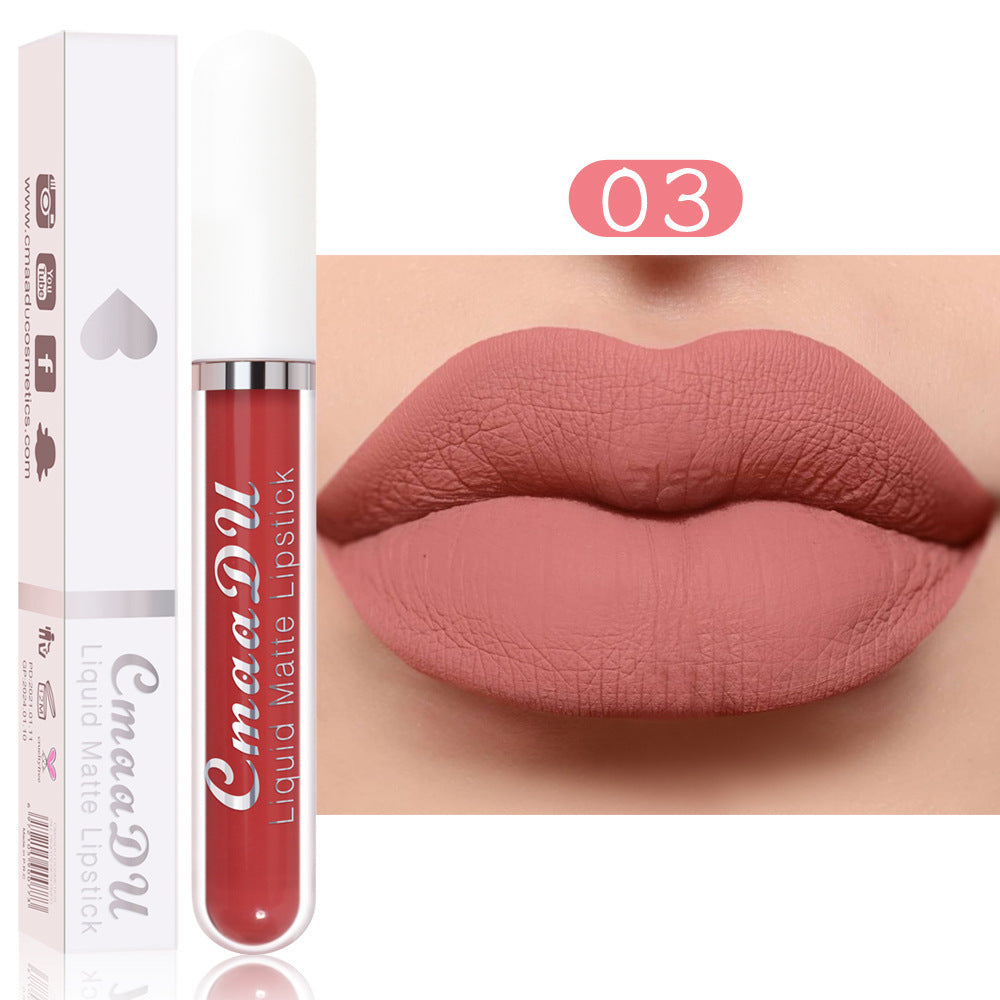 💝 10Pcs Matte Waterproof Lip Gloss Set ✨ Full Kit, All-Day Wear💄