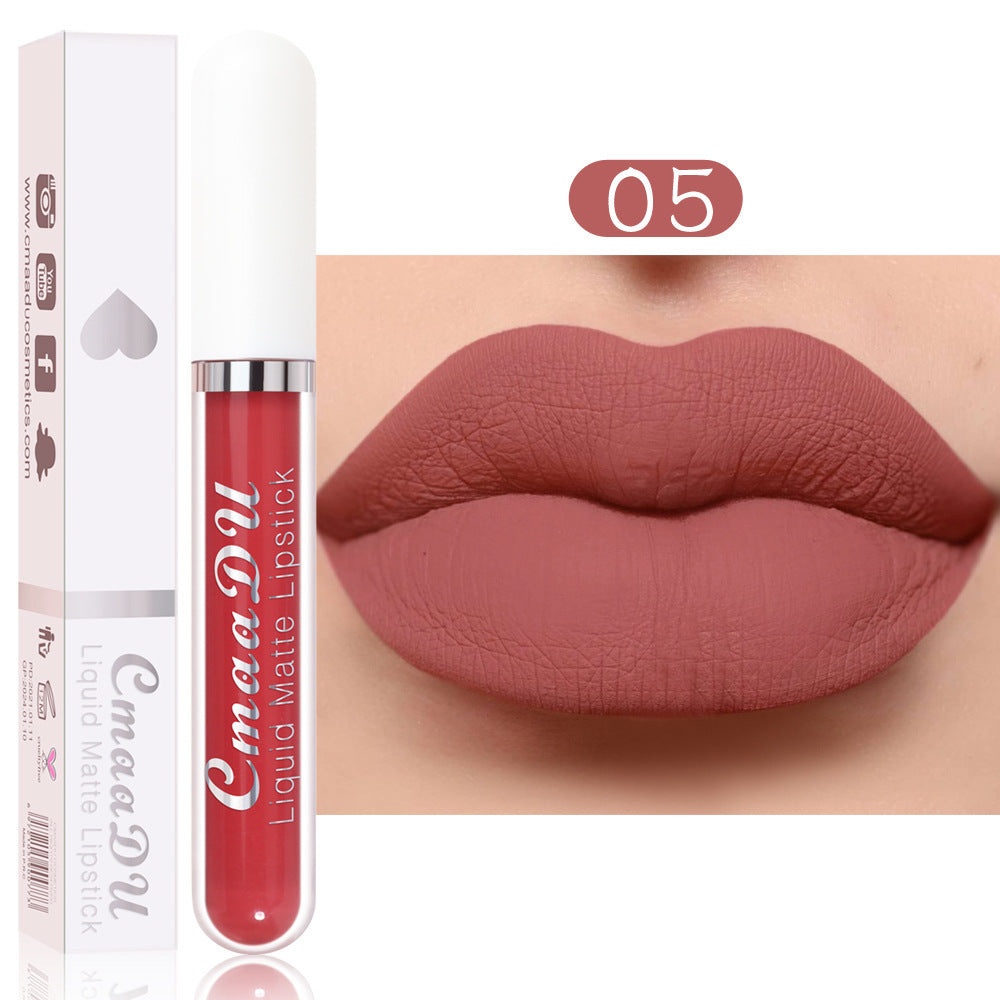 💝 10Pcs Matte Waterproof Lip Gloss Set ✨ Full Kit, All-Day Wear💄