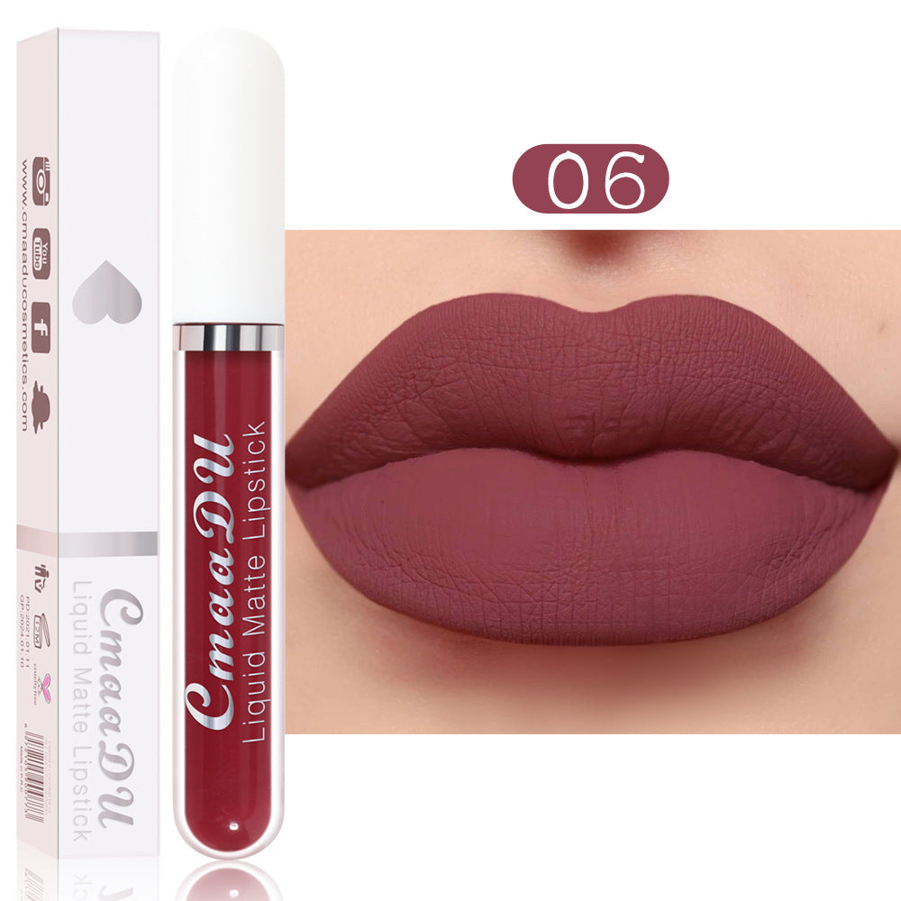 💝 10Pcs Matte Waterproof Lip Gloss Set ✨ Full Kit, All-Day Wear💄