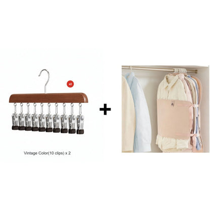 🏆360° Swivel Multi-Hook Wardrobe Organizer — ✨Strong Hold & No-Drill Easy Install✅