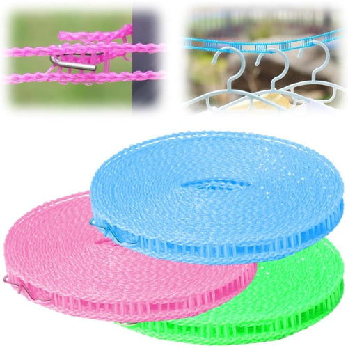 🏆Windproof Anti-Slip Drying Line💪 – Holds Up to 15kg, For Camping & Home