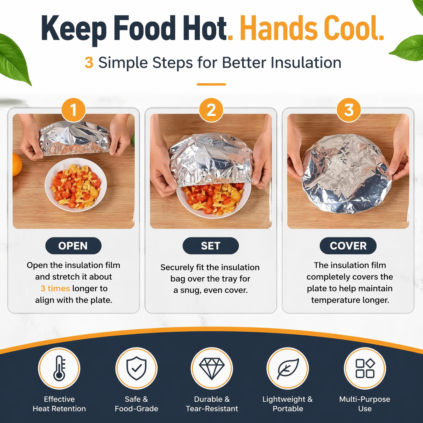 🔥 OUTDR™ Insulated Food Covers (50 PCS) – Keep Meals Warm, Ready, & Covered🍽️