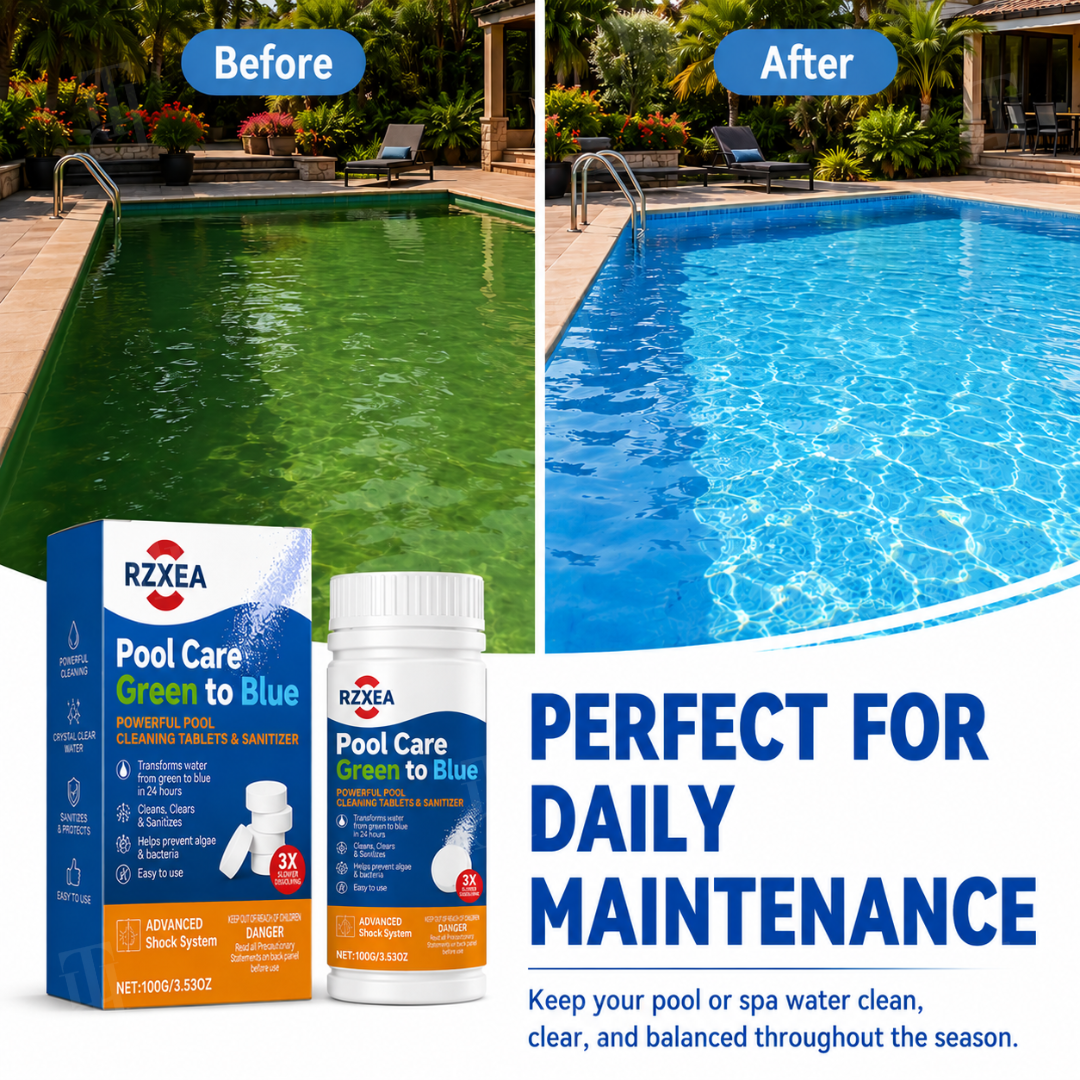 🏆🌊RZXEA™ Pool Care Green to Blue
