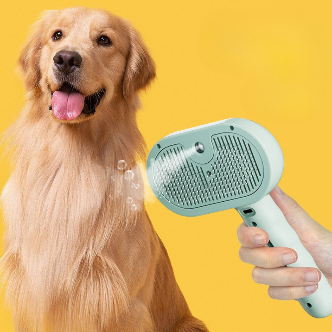 💨🐕 Steam Grooming Brush—🐕Reduce Shedding & Detangle – Gentle for Sensitive Skin✨
