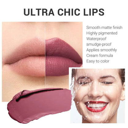 Long-Lasting Waterproof Matte Lipstick for Women - Christmas Makeup - Lipstick & Matte Lip Gloss