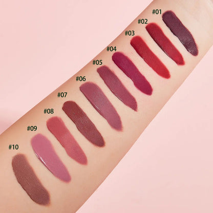 Long Lasting Lip Gloss Set, 10Pcs/Set Waterproof Matte Lip Glaze Sticks, Easy Coloring Lip Sticks, Suitable for All Occasions Lip Makeup, Cosmetic, Makeup Kit Set,Girlfriend Gifts, Mother'S Day Gifts, Christmas Gifts, Birthday Gifts, Cosmetics