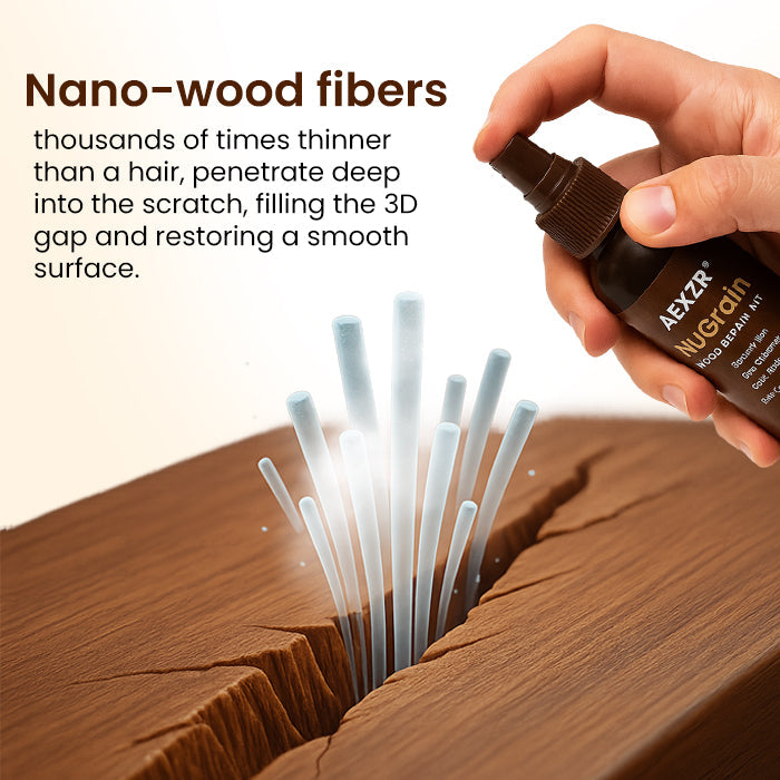 🏆✨Offical Store: AEXZR® NuGrain Wood Repair Kit – 🛡️Nano-Wood Fiber Heals Scratches in 60 Secs⚡