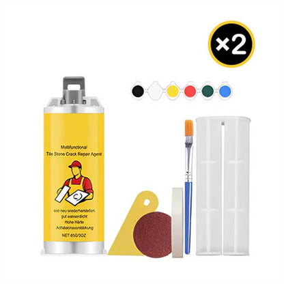 🏆🔥Quick-Drying Tile Repair -🔧 DIY Pro Kit for Cracks & Chips✨