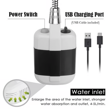 🔥Hot Sale 58% OFF💦Portable Shower for Camping with Water Pump🚀