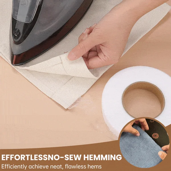 🔥🧵No Sew Hemming Tape Fabric Adhesive🔥 – Fabric Adhesive, Iron-On, Wash-Resistant✨