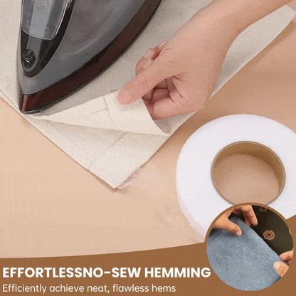 🔥🧵No Sew Hemming Tape Fabric Adhesive🔥 – Fabric Adhesive, Iron-On, Wash-Resistant✨
