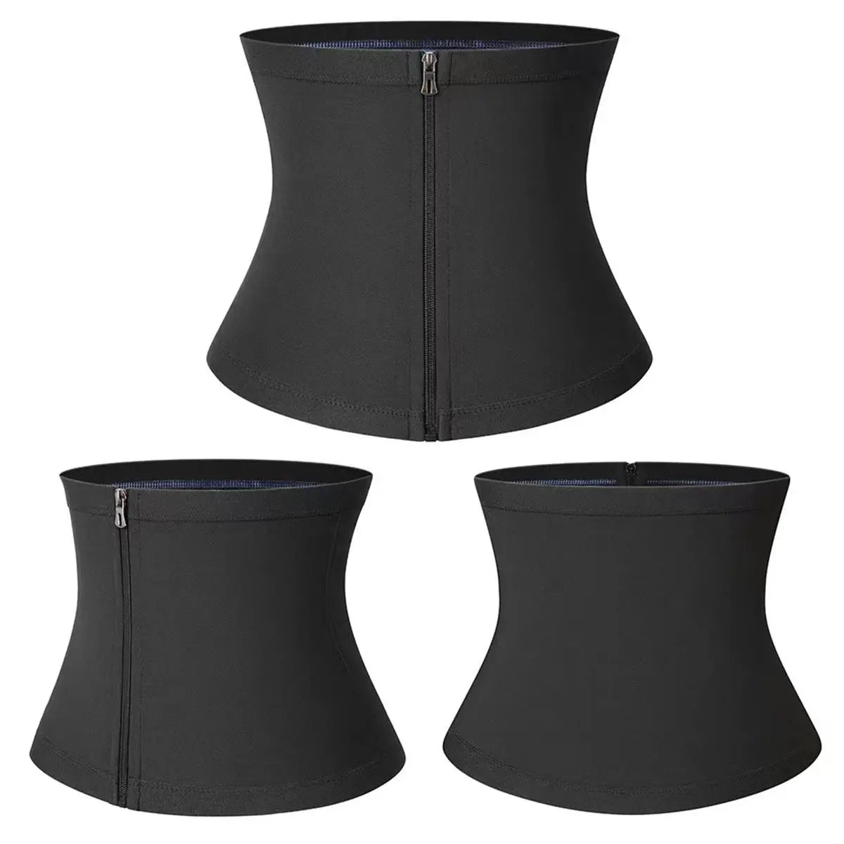 Waist Trainer Trimmer Zipper Sweat Belt Band for Men, Sauna Belt Suit Workout, Sporty Design, All Seasons, Plain Pattern, Fitness Waist Trainer, Exercise Waistband, Elastic Waist