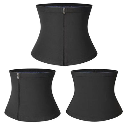 Waist Trainer Trimmer Zipper Sweat Belt Band for Men, Sauna Belt Suit Workout, Sporty Design, All Seasons, Plain Pattern, Fitness Waist Trainer, Exercise Waistband, Elastic Waist