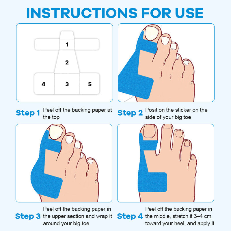 🏆Medical-Grade Bunion Tape – 🦶Hypoallergenic, Breathable, Painless Removal👟