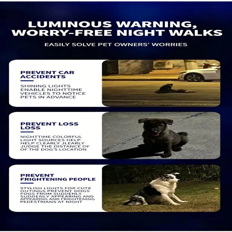LED Night Mushroom Safety Light , Durable Waterproof Collar Pendant, Keep Dogs & Cats Visible at Night , Multi-Use Outdoor Light for Walks, Hiking & Cycling Safety Light for Pets, Backpack Light, Bike Light, Outdoor Safety Charm