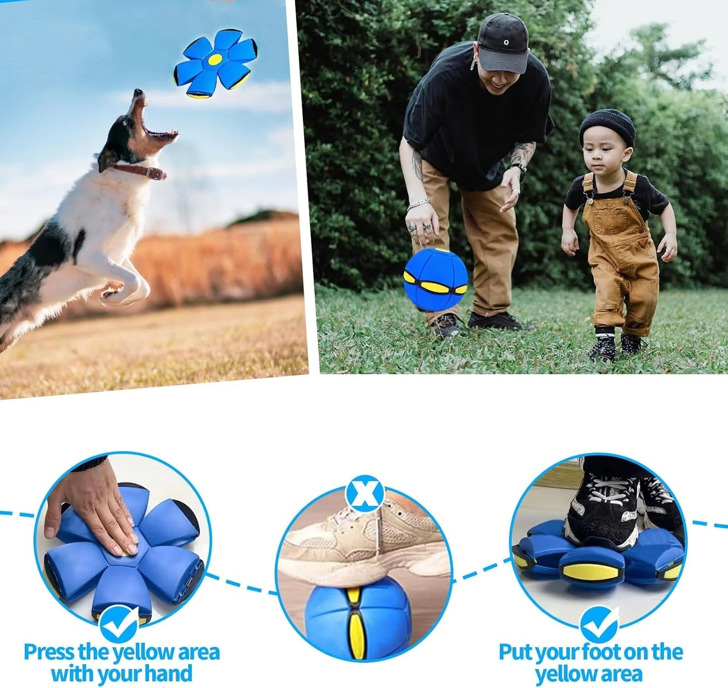 🏆Kids’ Magic Metaball — 🌈bouncy ball & flying saucer for family and pets🌈
