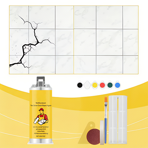 🏆🔥Quick-Drying Tile Repair -🔧 DIY Pro Kit for Cracks & Chips✨