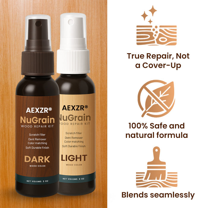 🏆✨Offical Store: AEXZR® NuGrain Wood Repair Kit – 🛡️Nano-Wood Fiber Heals Scratches in 60 Secs⚡