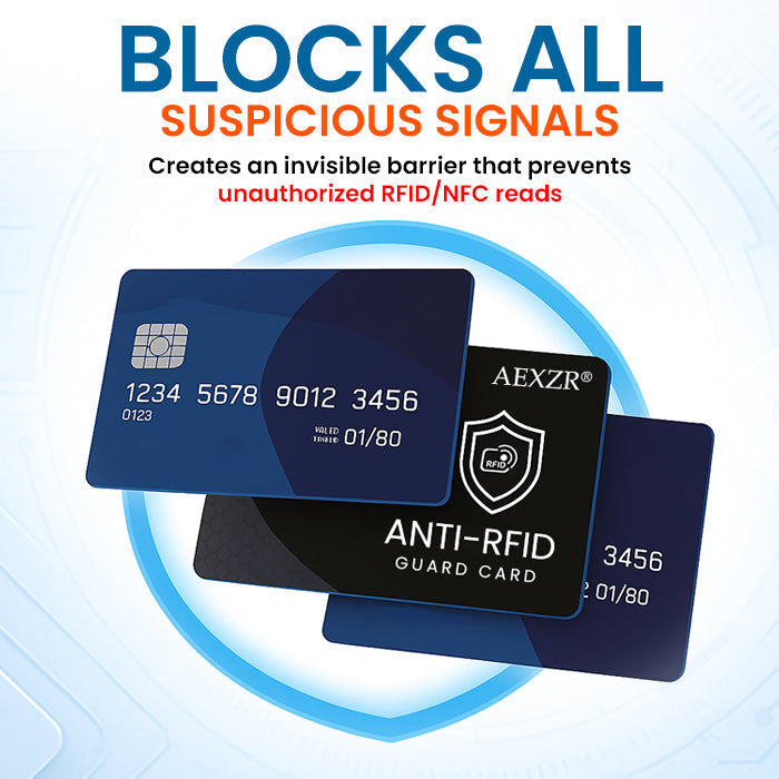 🏆Official Store |AEXZR® Anti-RFID Guard Card🌟Stop Electronic Skimming & Data Theft