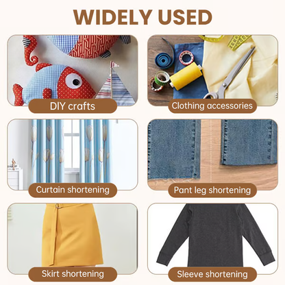 🔥🧵No Sew Hemming Tape Fabric Adhesive🔥 – Fabric Adhesive, Iron-On, Wash-Resistant✨