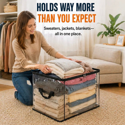 💕Transparent Storage Bag – See Contents Instantly, Dust & Moisture-Proof🧸📚👕🧦