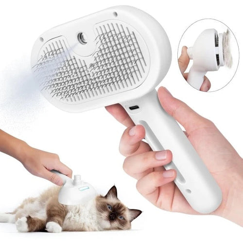 💨🐕 Steam Grooming Brush—🐕Reduce Shedding & Detangle – Gentle for Sensitive Skin✨