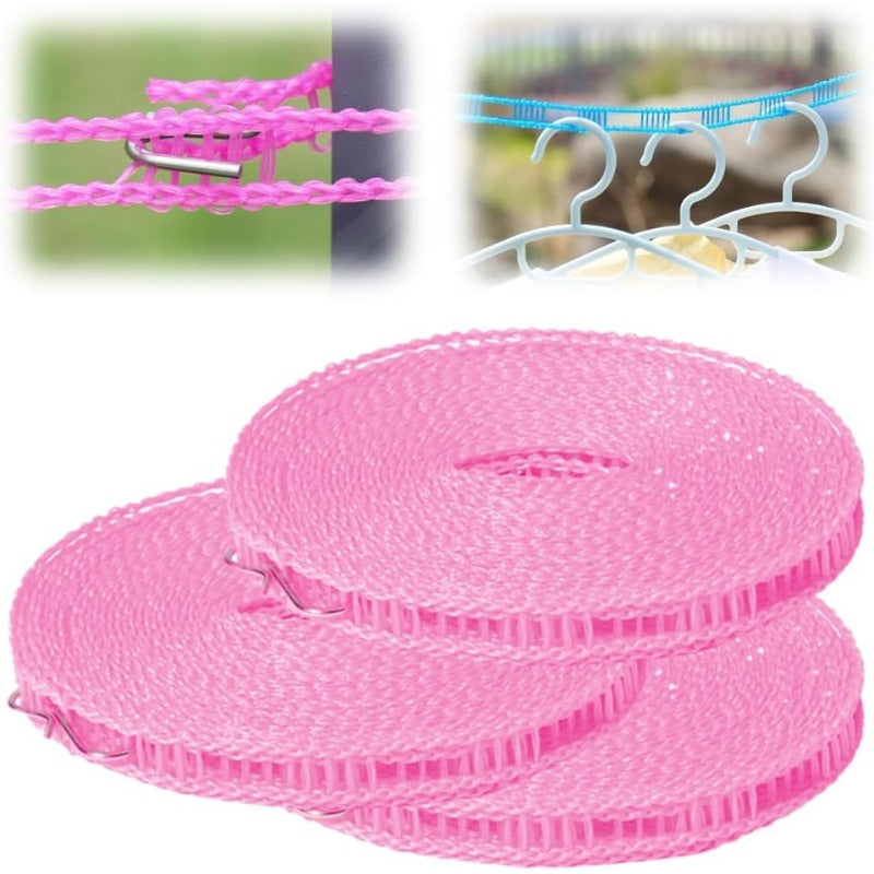 🏆Windproof Anti-Slip Drying Line💪 – Holds Up to 15kg, For Camping & Home