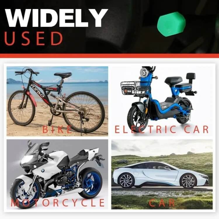 🚗Luminous Tire Valve Stem Caps✨– For Cars, Trucks, SUVs, Bikes & Motorcycles🌙