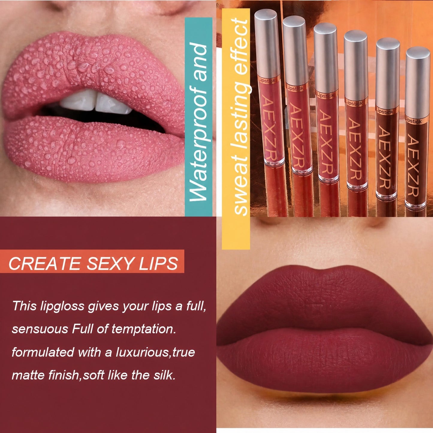 💄AEXZR®10 Pcs Matte Lip Glossy Set💋