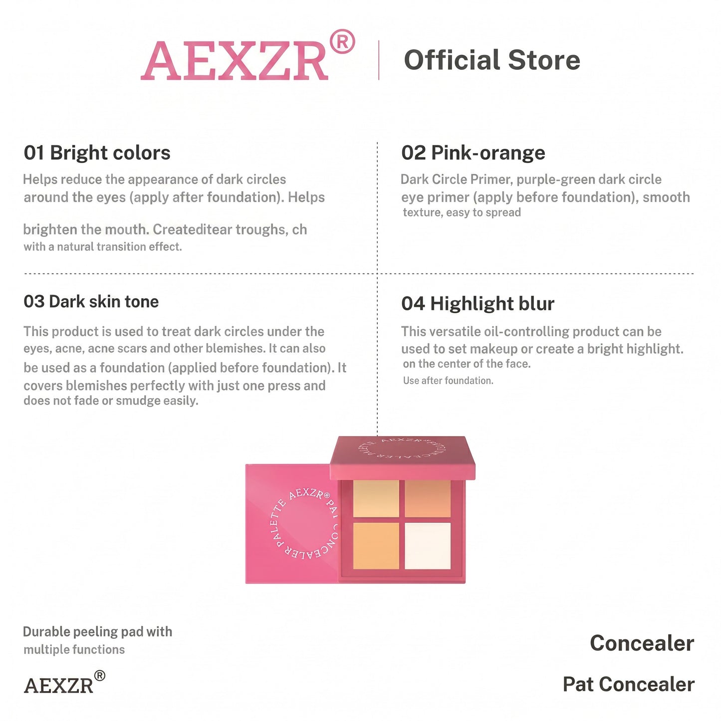 🏆✅ AEXZR® 4-Color Concealer Palette🎨