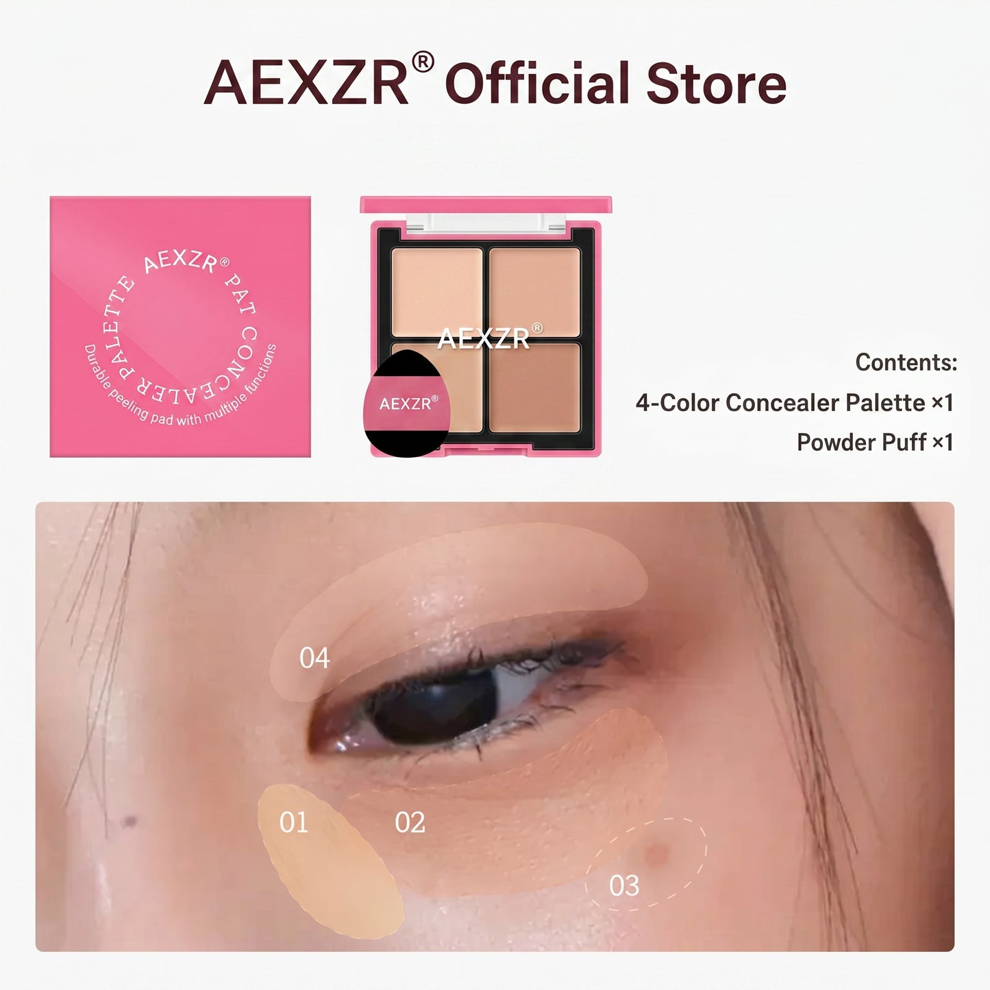 🏆✅ AEXZR® 4-Color Concealer Palette🎨
