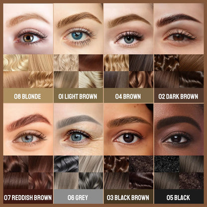 Imethod Original 4D Brush Tip Waterproof Microblading Eyebrow Pen, 2-In-1 Dual-Ended, Natural Hair-Like Strokes, Long-Lasting