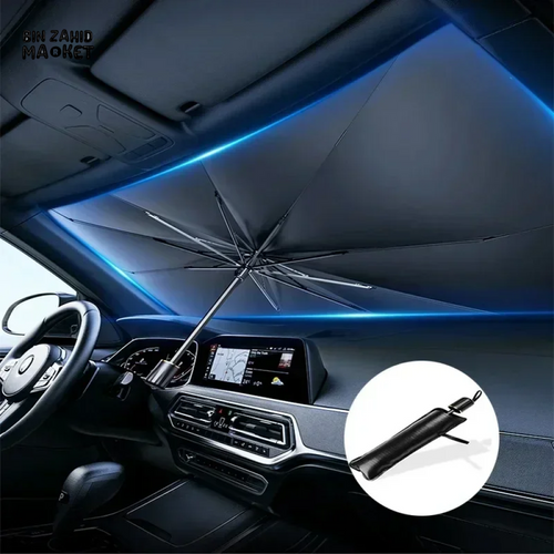 🚗🌡️ Car Front Windshield Sunshade: 99% UV Blocker & Heat Reducer 🌡️ Universal Fit | Easy Fold Sun Protection ✨