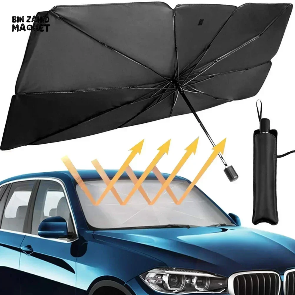 🚗🌡️ Car Front Windshield Sunshade: 99% UV Blocker & Heat Reducer 🌡️ Universal Fit | Easy Fold Sun Protection ✨