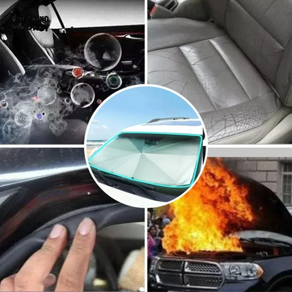 🚗🌡️ Car Front Windshield Sunshade: 99% UV Blocker & Heat Reducer 🌡️ Universal Fit | Easy Fold Sun Protection ✨