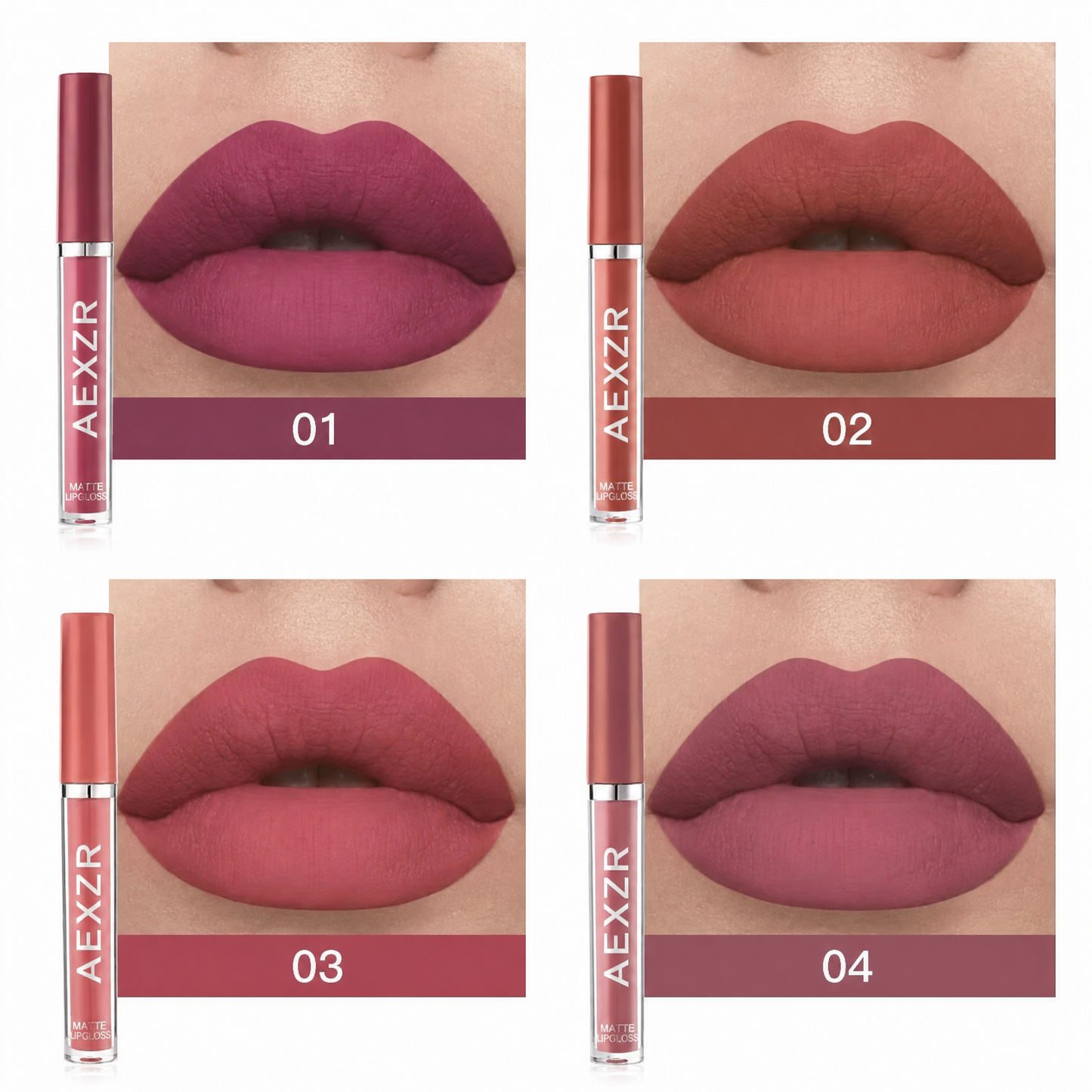 👄6-Color Matte Liquid Lipstick Set💄 – High-Pigment, Hydrating, Easy Application✨
