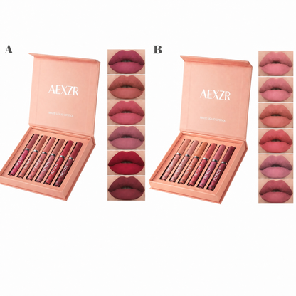 👄6-Color Matte Liquid Lipstick Set💄 – High-Pigment, Hydrating, Easy Application✨