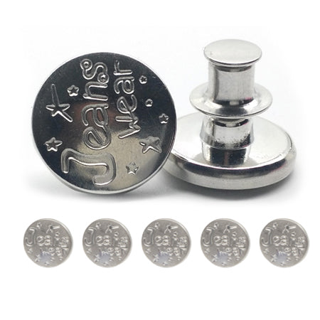 🏆Adjustable No-Sew Jeans Button - 🔘Clip On & Go, Fix Loose/Tight Jeans✨