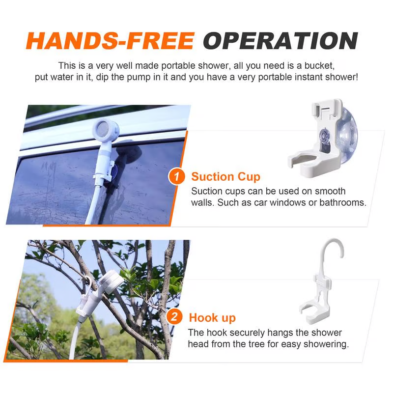 🔥Hot Sale 58% OFF💦Portable Shower for Camping with Water Pump🚀