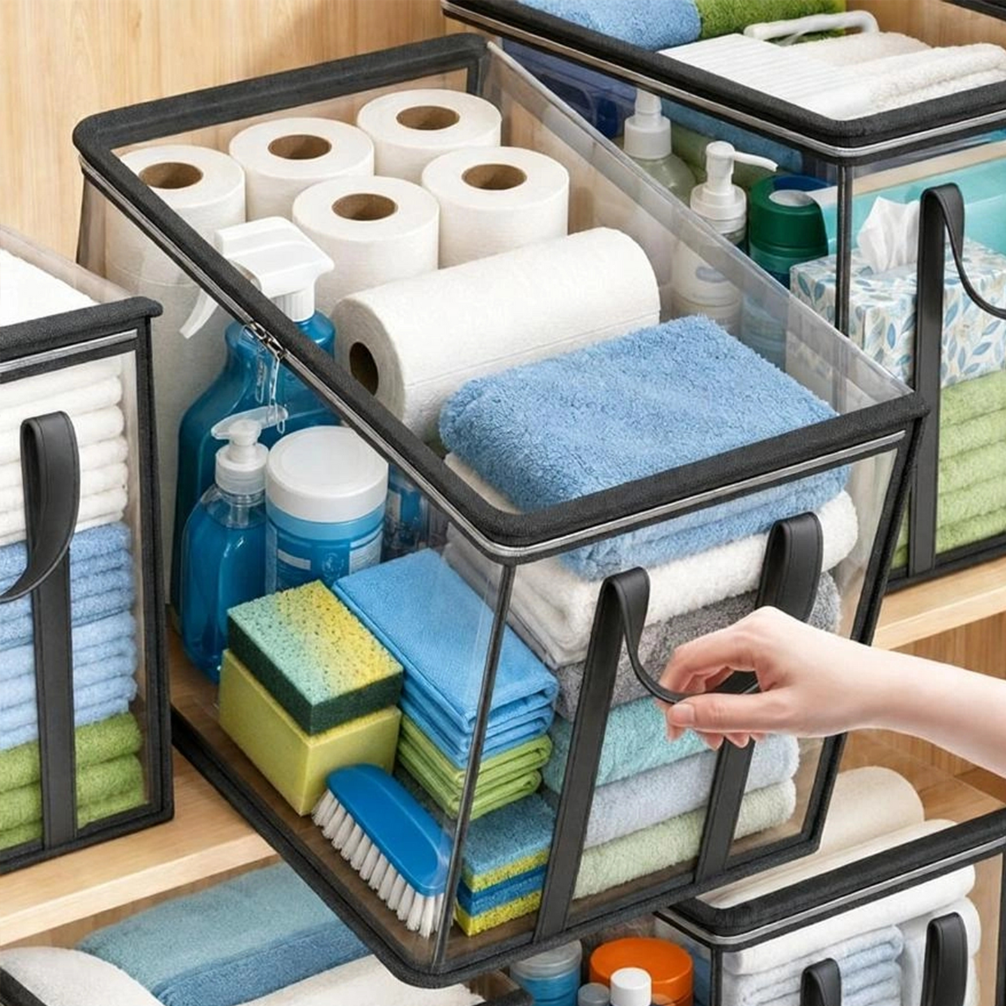 💕Transparent Storage Bag – See Contents Instantly, Dust & Moisture-Proof🧸📚👕🧦