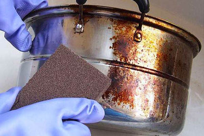 🧽 Nano Carborundum Scouring Pad – 🌿No Chemicals Needed, Removes Rust & Burnt Grease✨