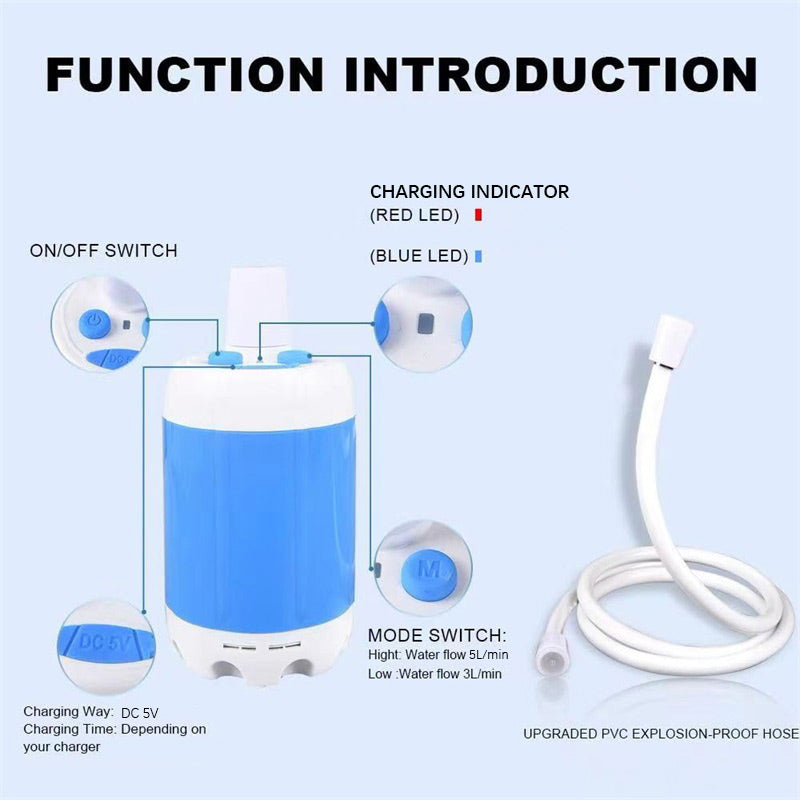 🔥Hot Sale 58% OFF💦Portable Shower for Camping with Water Pump🚀
