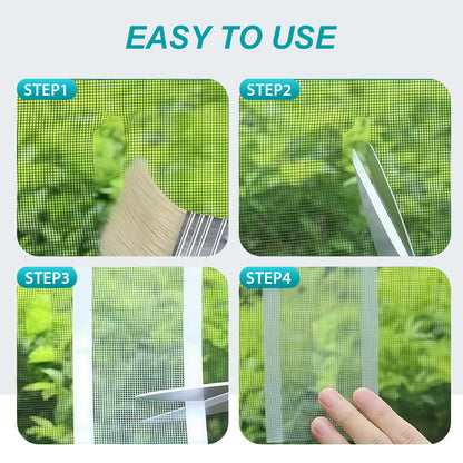 🏆💨Self-Adhesive DIY Window Screen Repair Tape  - ⚡Instant Repair, Bug-Proof & Breathable✂️