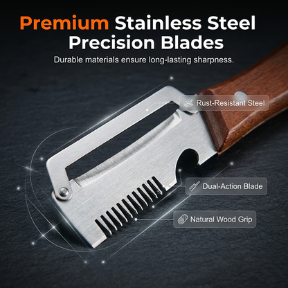 🔪 3-in-1 Scallion Shredder & Peeler – ⚡Shred, Peel, Open Bottles – One Tool🏆
