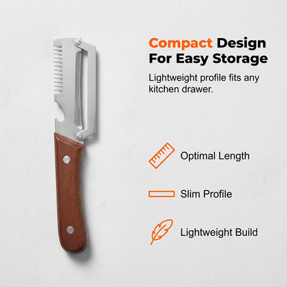🔪 3-in-1 Scallion Shredder & Peeler – ⚡Shred, Peel, Open Bottles – One Tool🏆